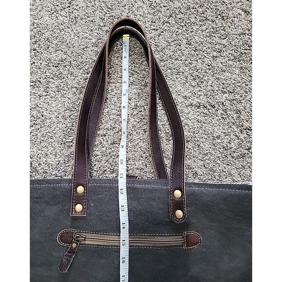 Myra XLarge Travel Canvas Leather Weekender Bag EUC - Picture 14 of 16